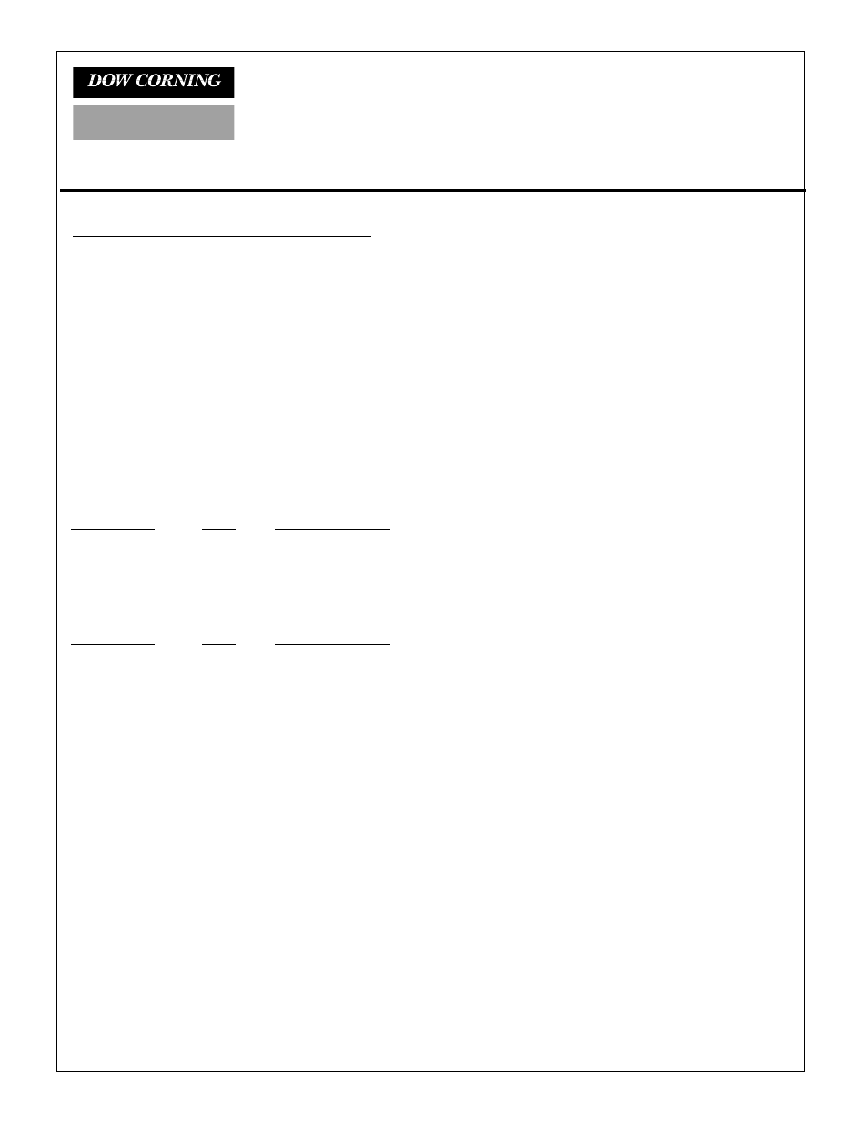 Dow corning corporation, Material safety data sheet | Emerson Process Management ControlWave XFC User Manual | Page 153 / 200