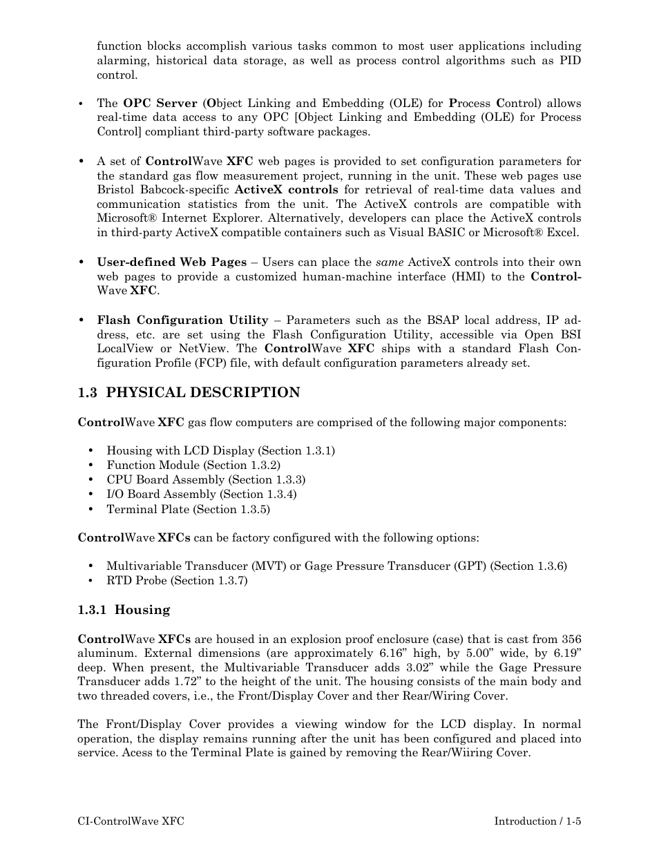 Emerson Process Management ControlWave XFC User Manual | Page 19 / 200