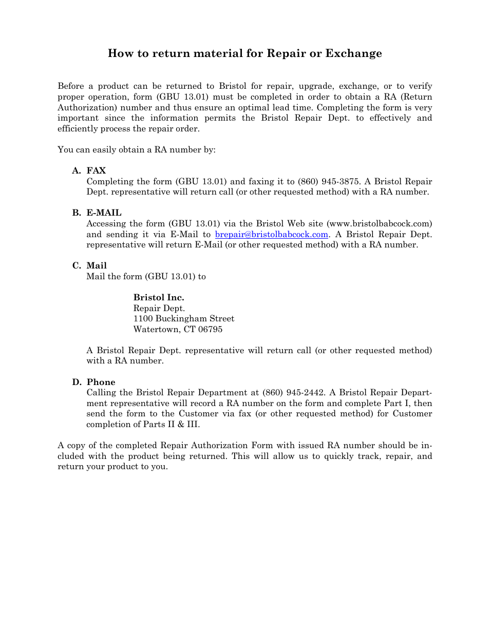 How to return material for repair or exchange | Emerson Process Management ControlWave XFC User Manual | Page 4 / 200