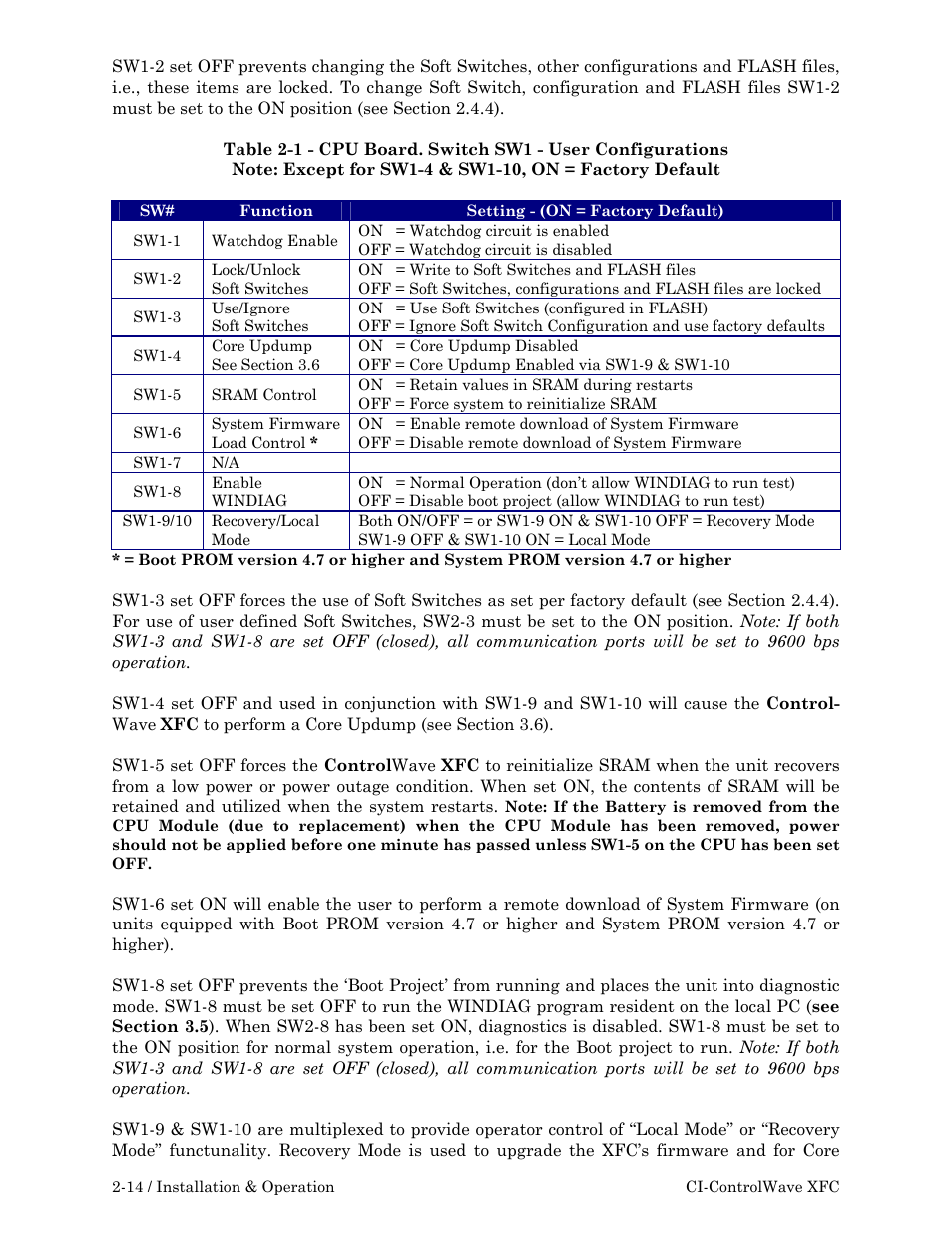 Emerson Process Management ControlWave XFC User Manual | Page 56 / 200