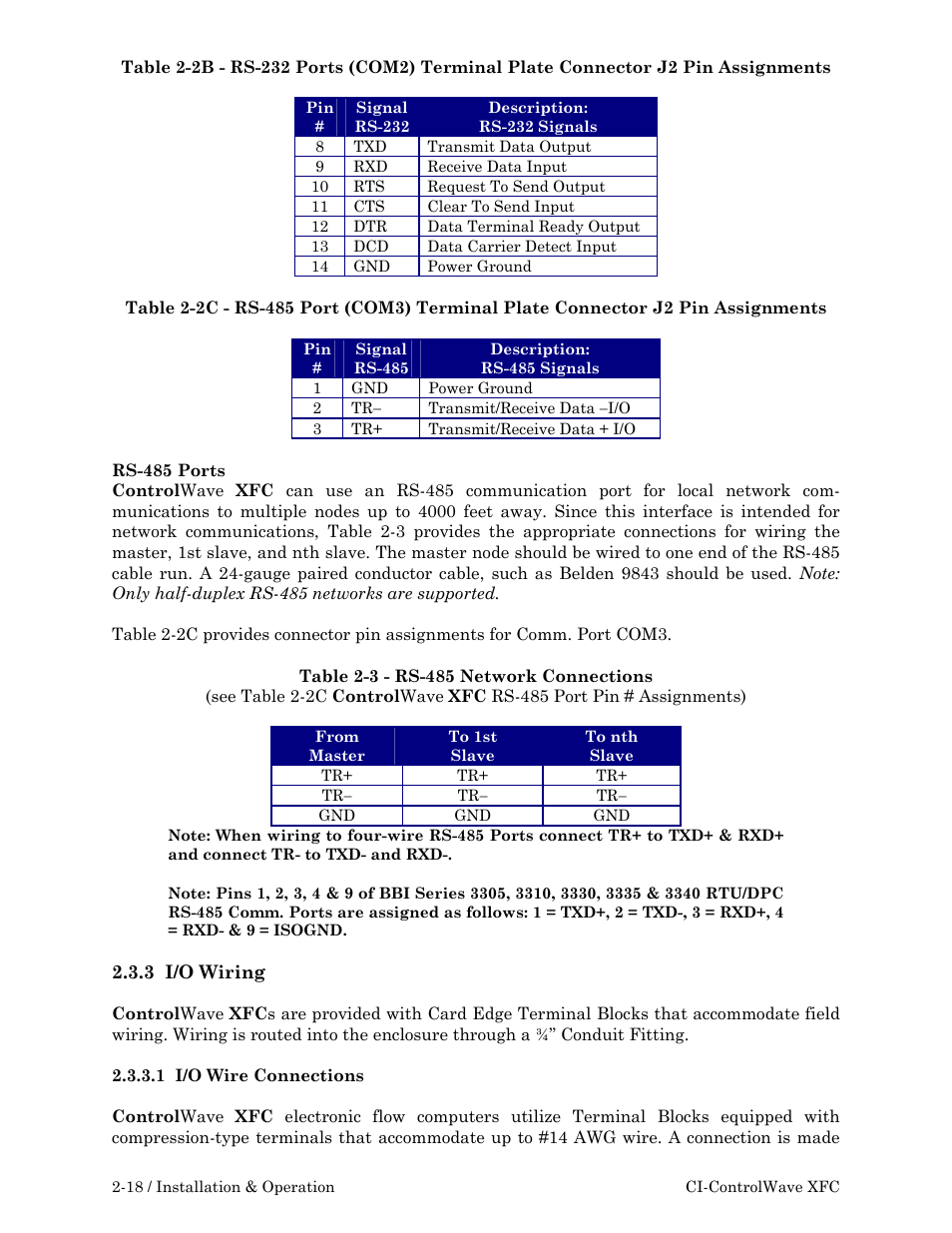 Emerson Process Management ControlWave XFC User Manual | Page 60 / 200