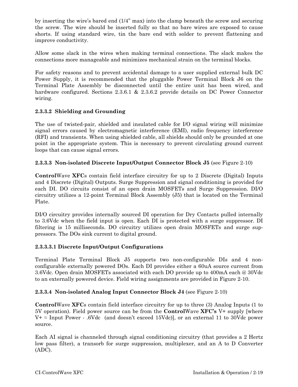 Emerson Process Management ControlWave XFC User Manual | Page 61 / 200