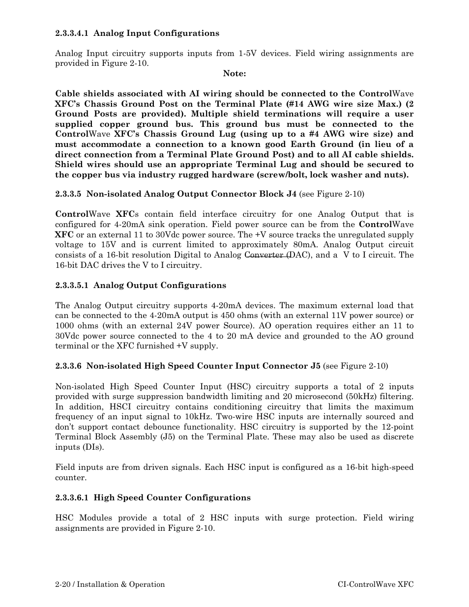 Emerson Process Management ControlWave XFC User Manual | Page 62 / 200