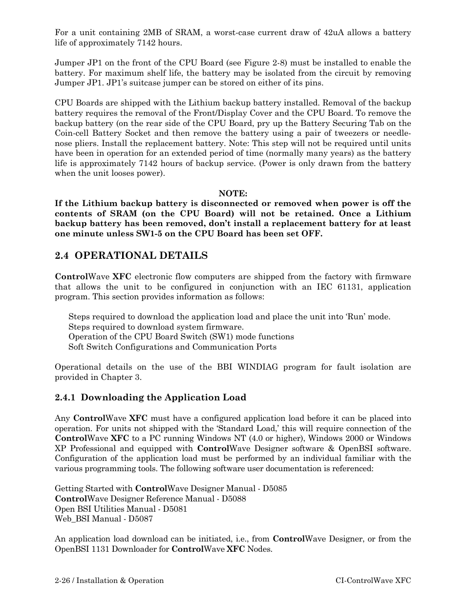 Emerson Process Management ControlWave XFC User Manual | Page 68 / 200