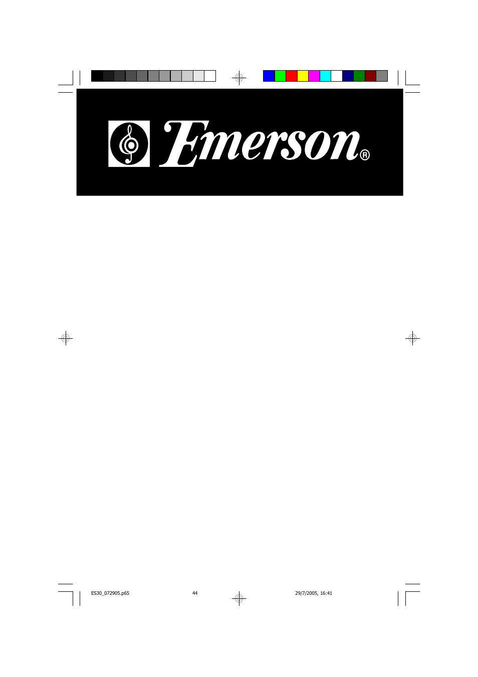 Emerson Radio ES30 User Manual | 44 pages