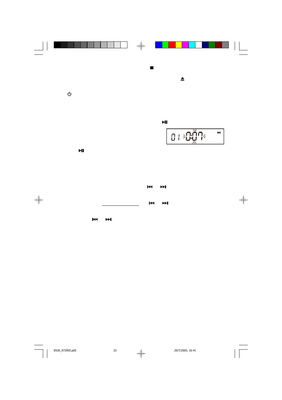 Pause control, Skip track and high speed music search | Emerson Radio ES30 User Manual | Page 24 / 44