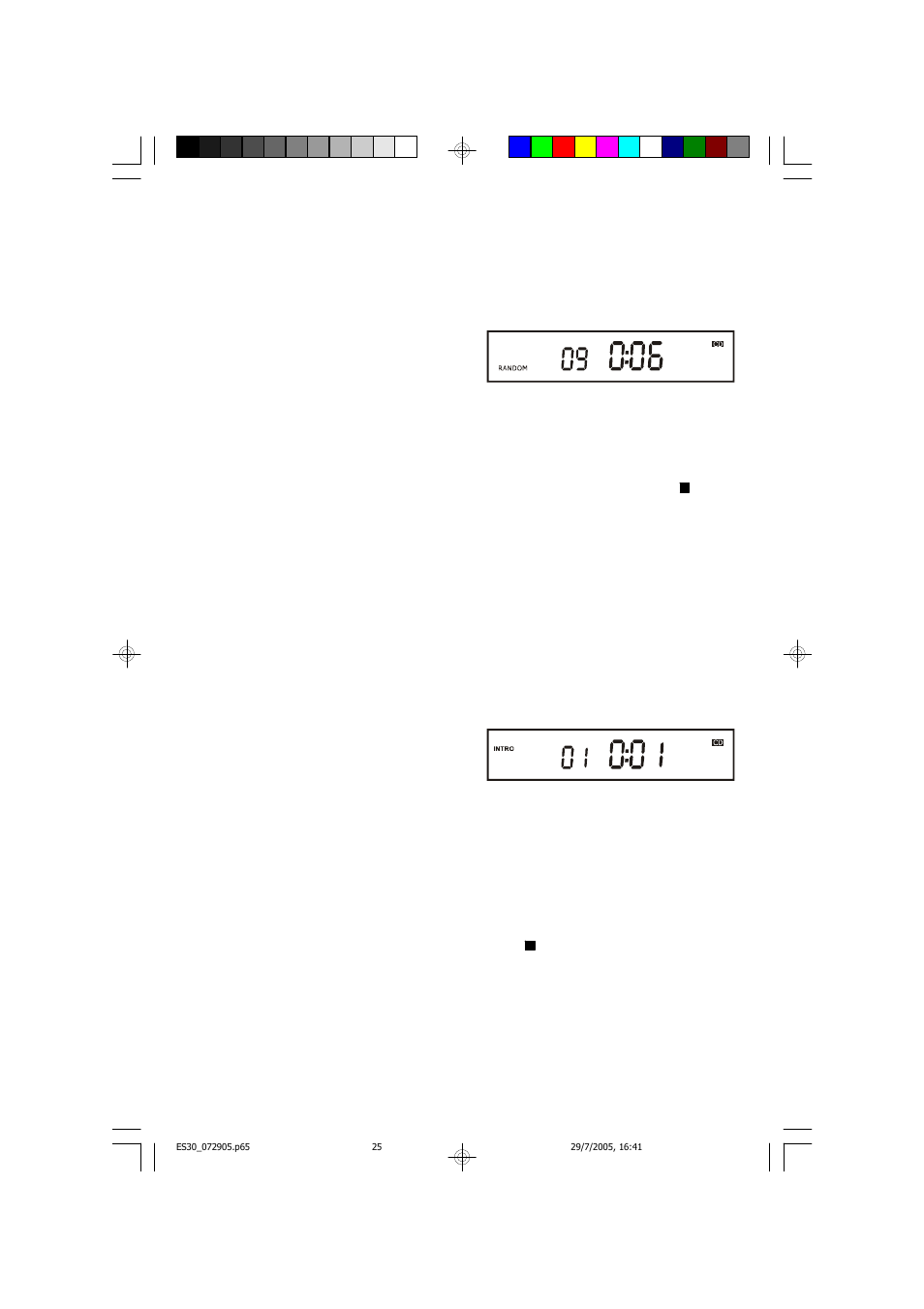 Random playback, Intro scan playback (remote control only) | Emerson Radio ES30 User Manual | Page 26 / 44