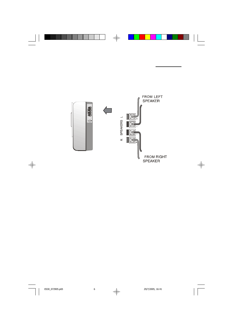 Speaker connections | Emerson Radio ES30 User Manual | Page 7 / 44