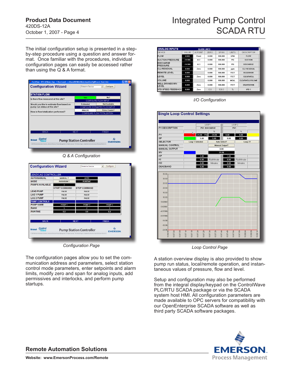 Integrated pump control scada rtu | Emerson Process Management Control Wave SCADA RTU User Manual | Page 4 / 6