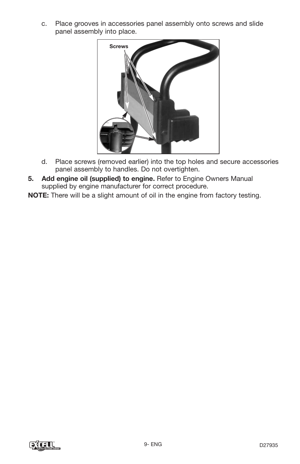 Excell Precision VR2300 User Manual | Page 9 / 22