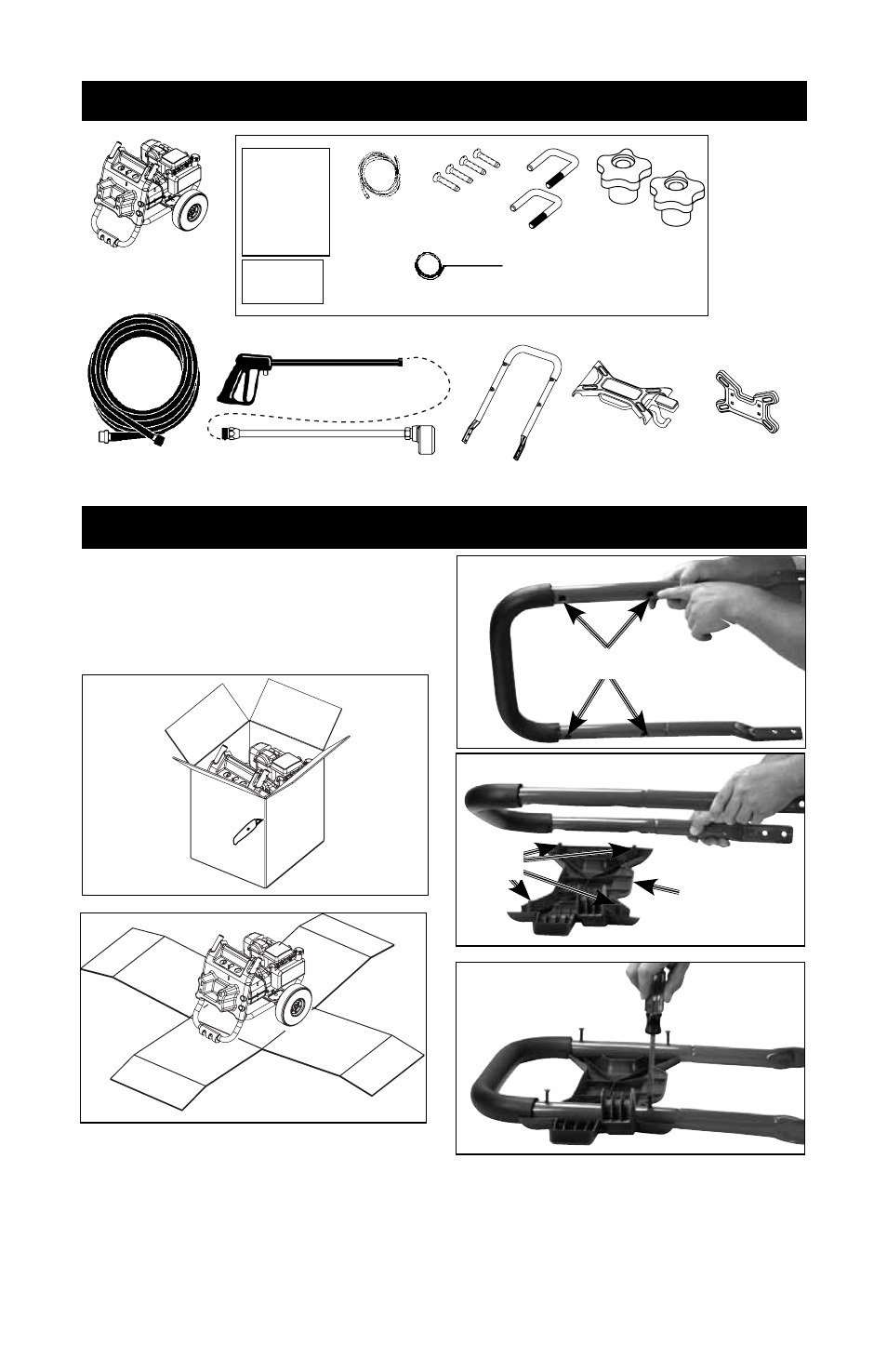 Assembly instructions carton contents | Excell Precision XR2625 User Manual | Page 8 / 20