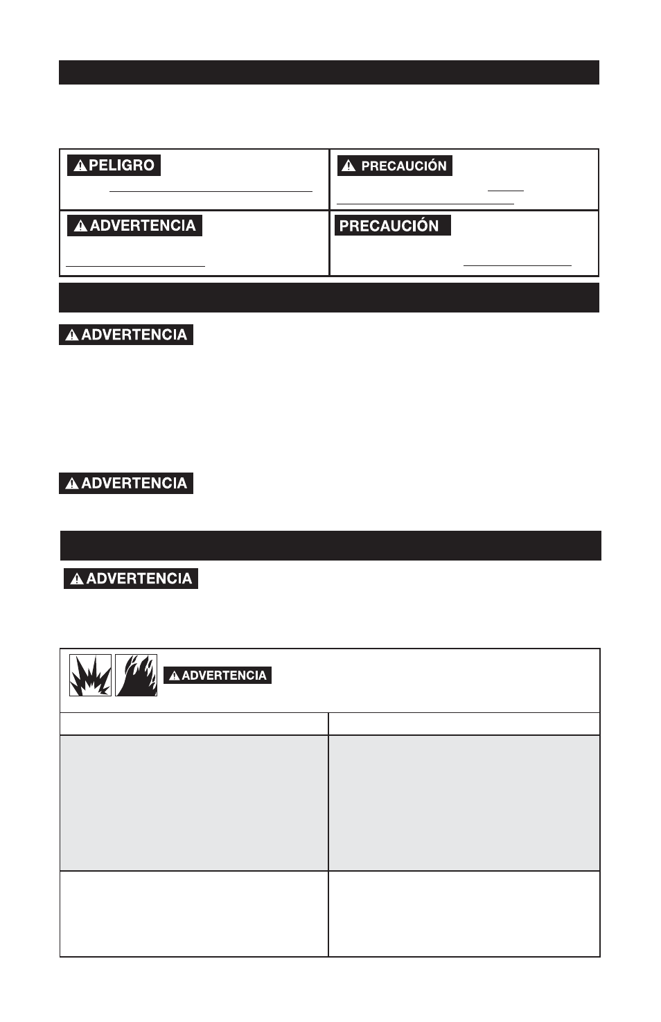 Instrucciones importantes de seguridad, Información de seguridad para el consumidor, Definiciones de normas de seguridad | Excell Precision XC2600 User Manual | Page 40 / 60