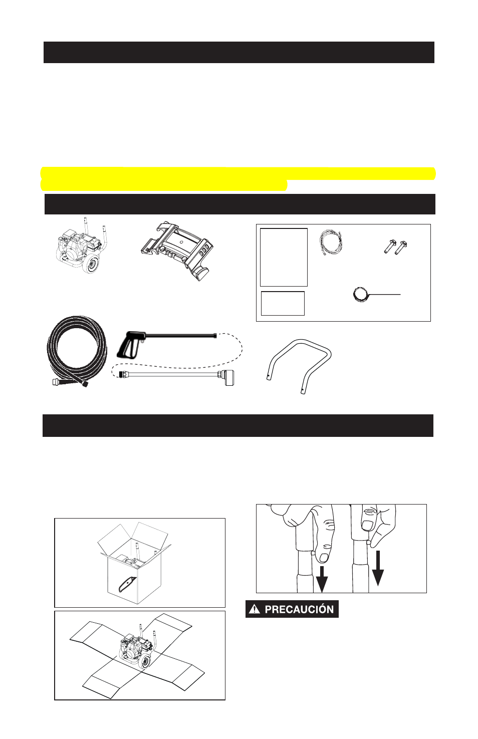 Contenu de la boîte, Instrucciones para armar, Especificaciones | Excell Precision XC2600 User Manual | Page 46 / 60