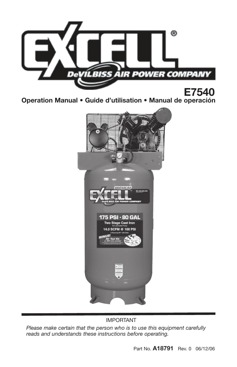 Excell Precision E7540 User Manual | 78 pages