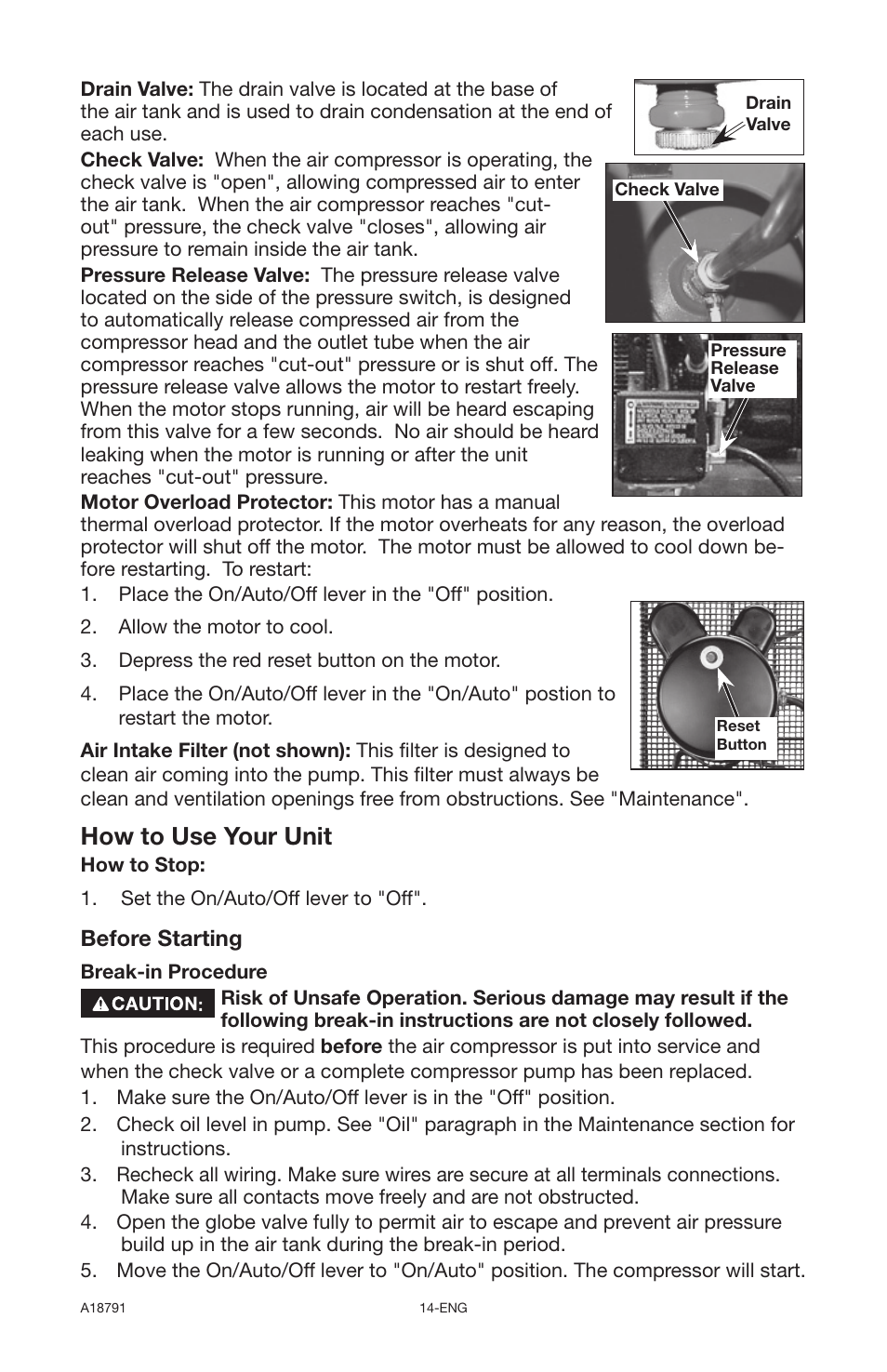 How to use your unit | Excell Precision E7540 User Manual | Page 14 / 78