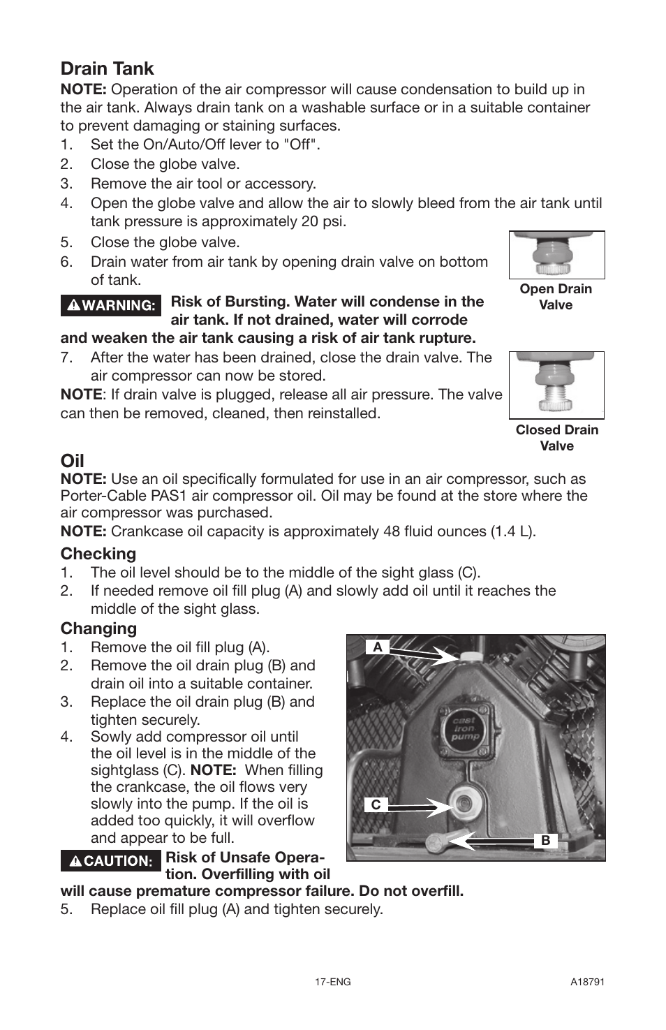 Drain tank | Excell Precision E7540 User Manual | Page 17 / 78