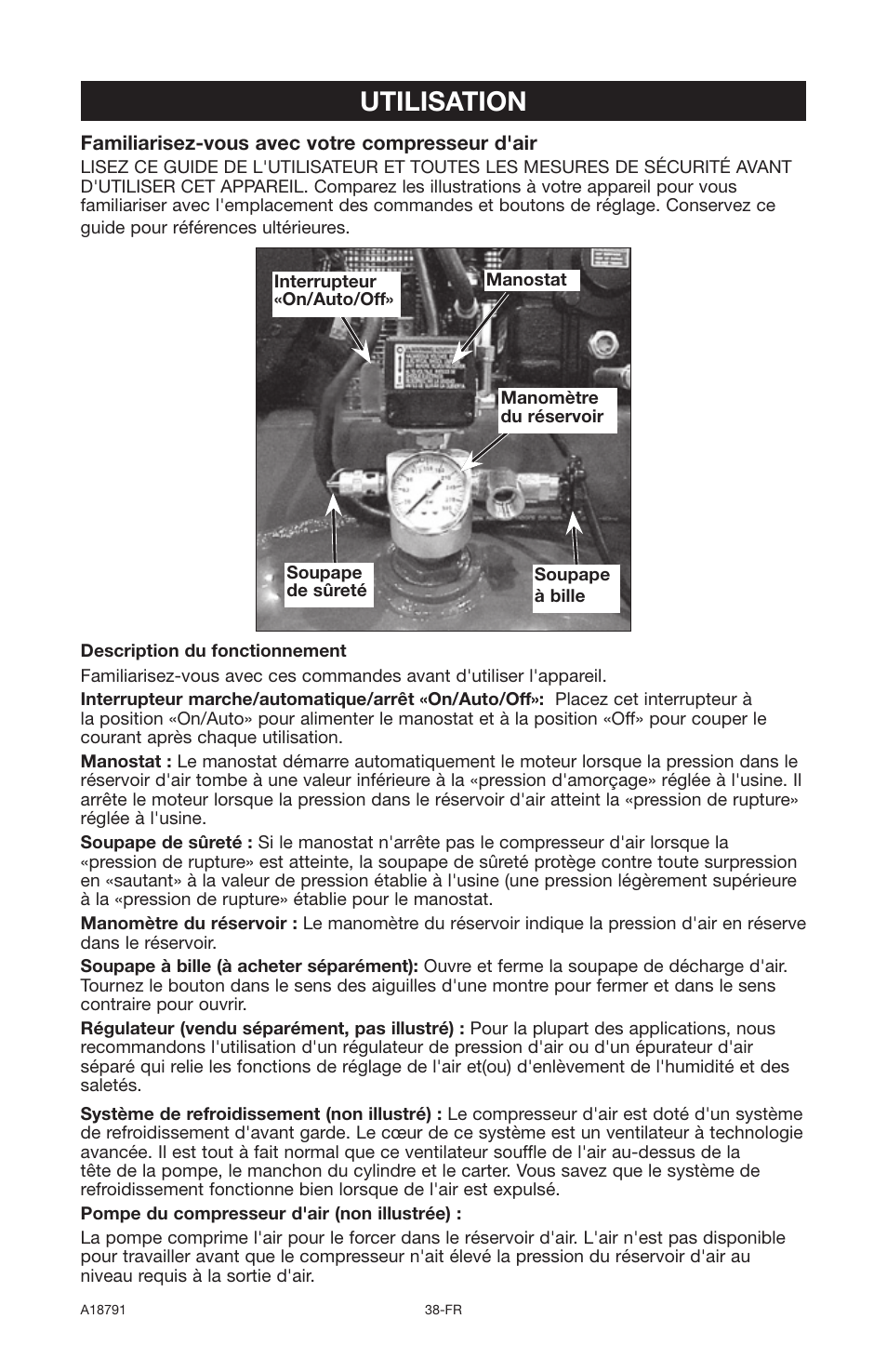 Utilisation | Excell Precision E7540 User Manual | Page 38 / 78