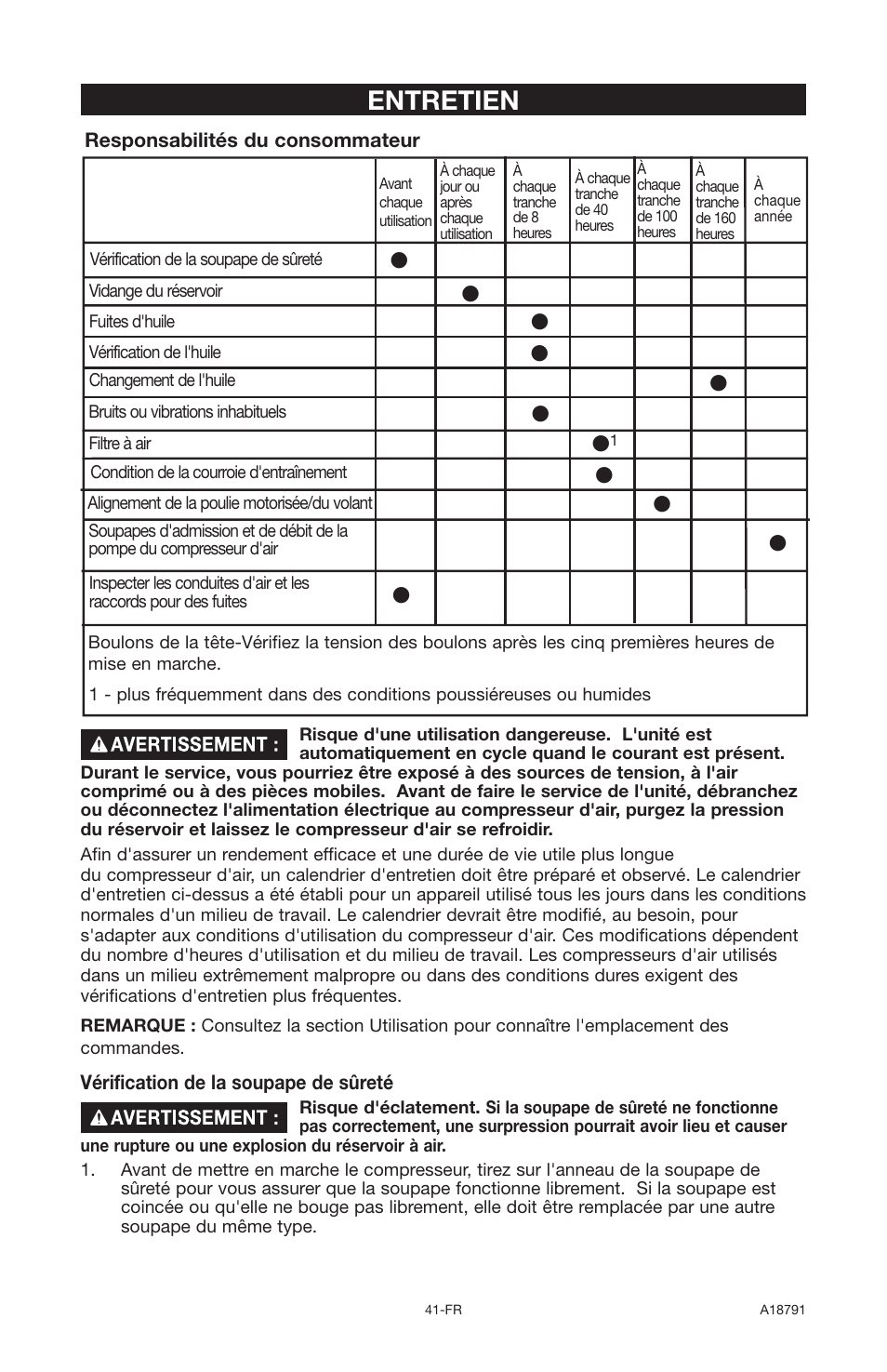 Entretien | Excell Precision E7540 User Manual | Page 41 / 78