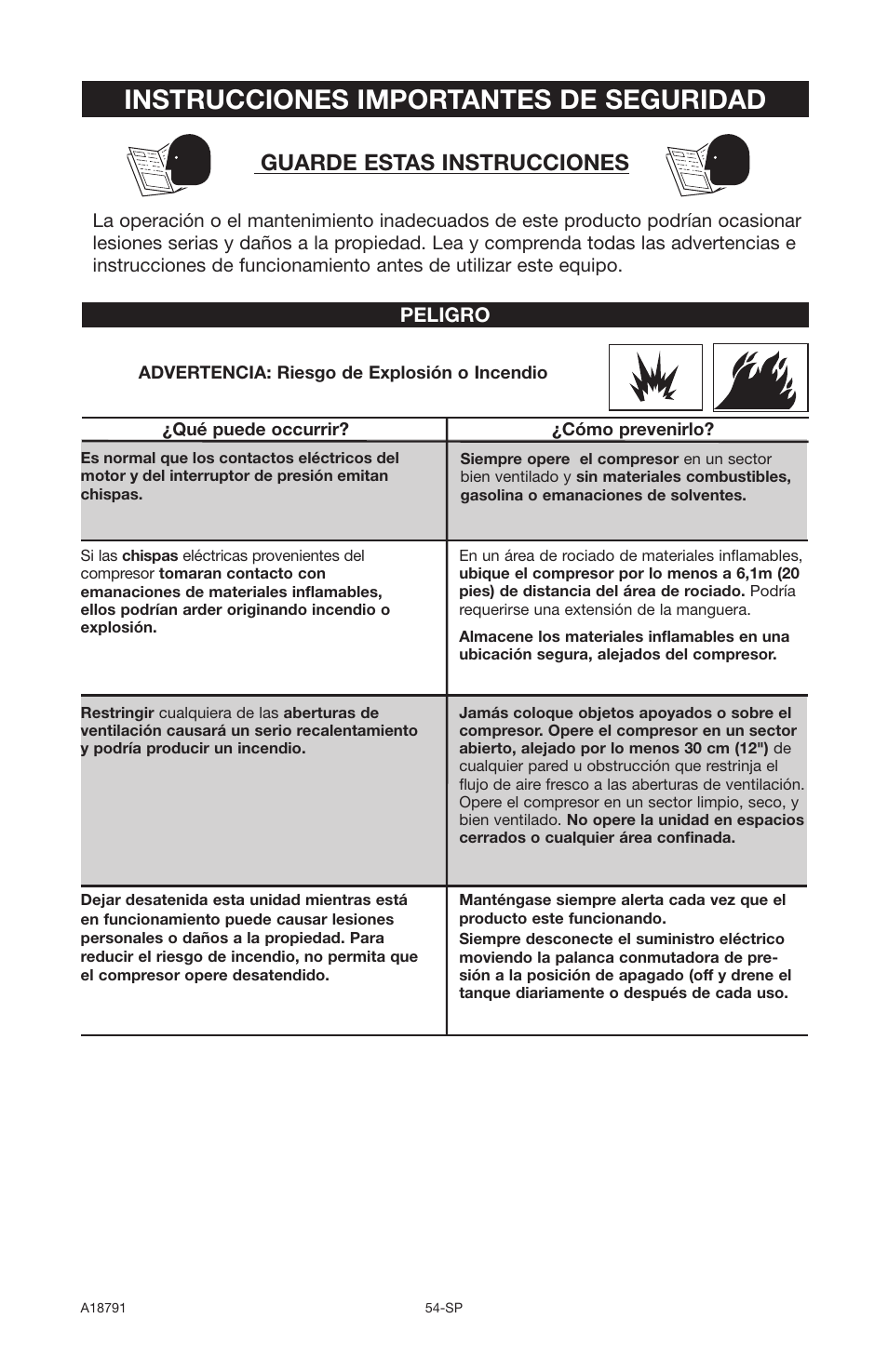 Instrucciones importantes de seguridad, Guarde estas instrucciones | Excell Precision E7540 User Manual | Page 54 / 78