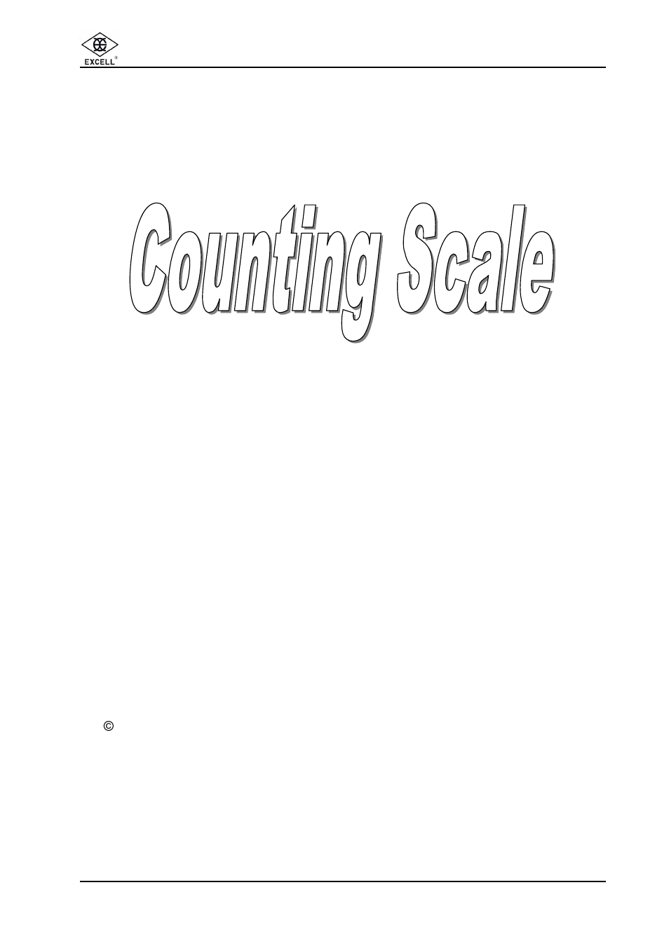 Excell Precision Counting Scale User Manual | 46 pages