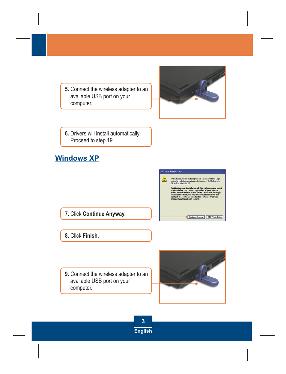 Windows xp | Entrega Technologies TEW-424UB User Manual | Page 5 / 12