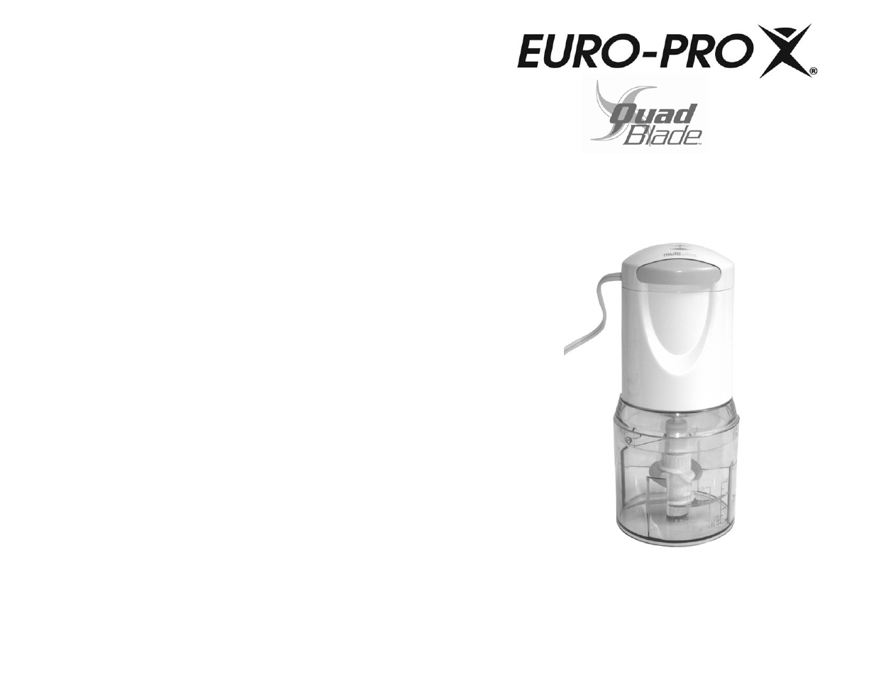 Euro-Pro QUAD BLADE FP107 User Manual | 4 pages