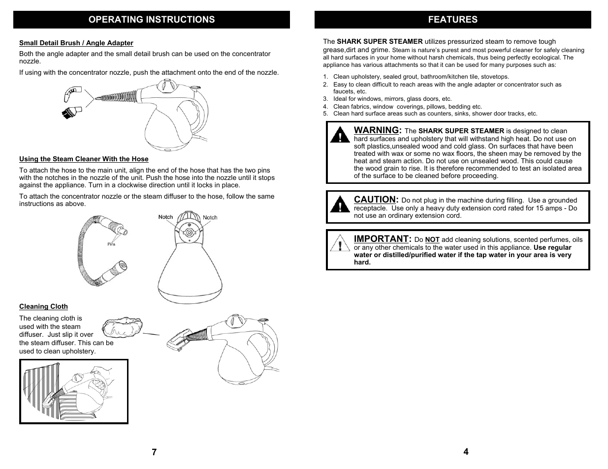 Euro-Pro SUPER STEAMER SC710 S User Manual | Page 5 / 6