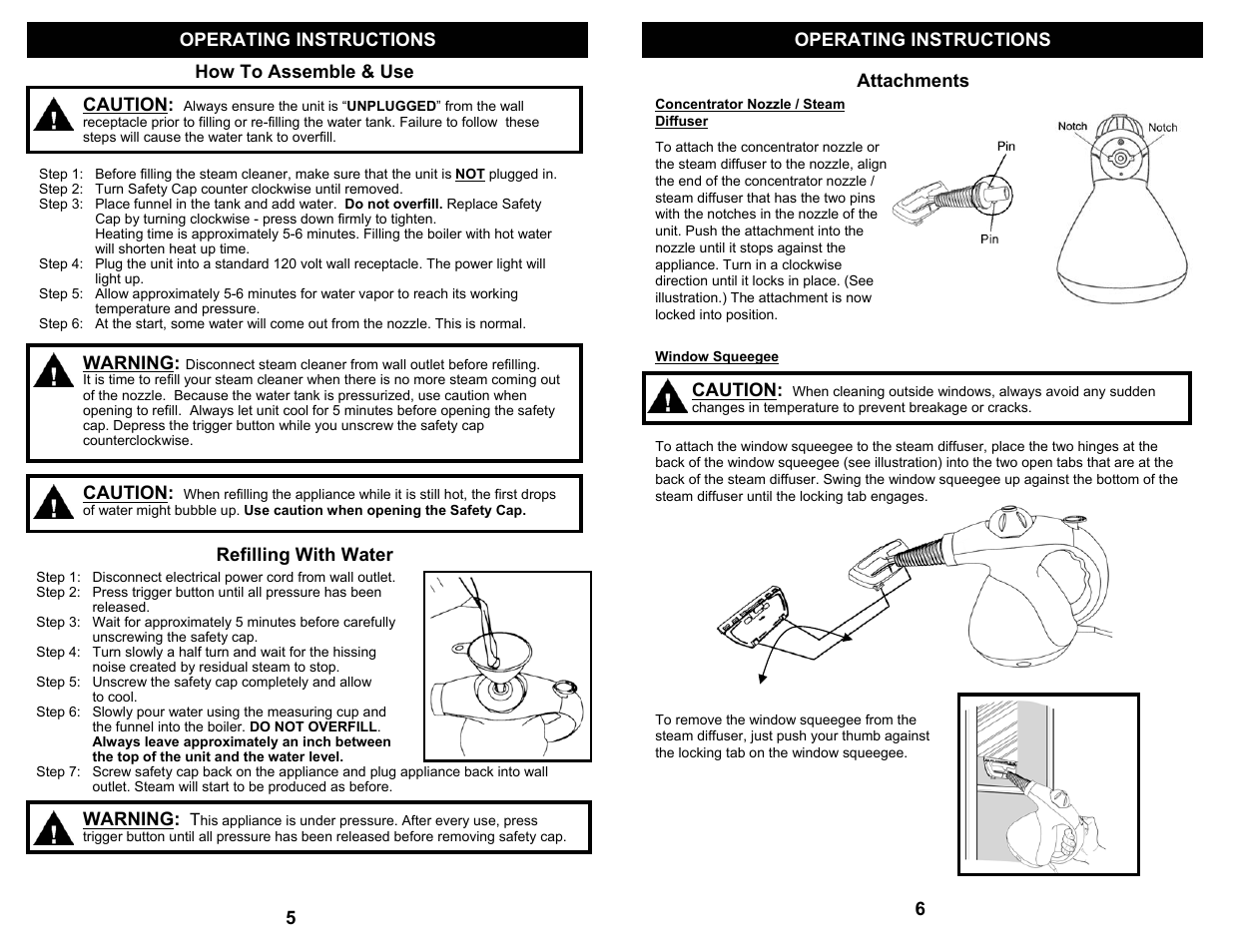 Euro-Pro SUPER STEAMER SC710 S User Manual | Page 6 / 6