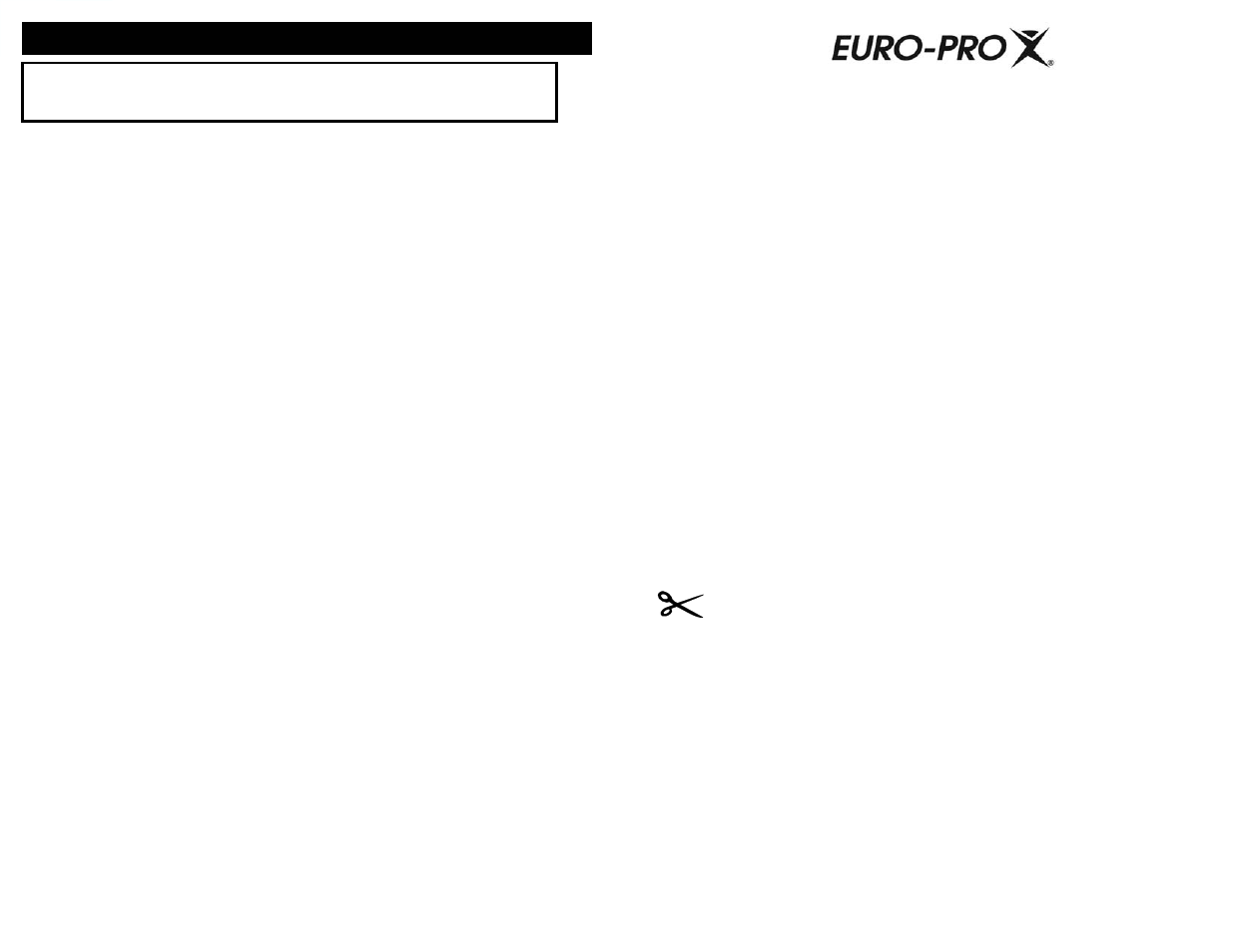 Care & cleaning, One (1) year limited warranty, Product registration card | For canadian consumers only | Euro-Pro TO285 N User Manual | Page 6 / 6