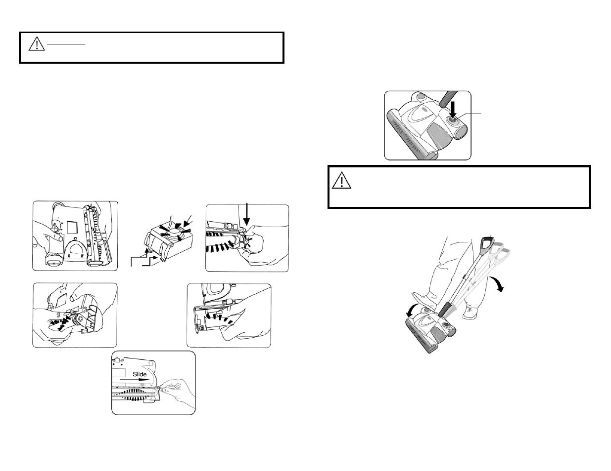 How to operate your cordless sweeper, Changing the rotating brush, gear box & squeegee | Euro-Pro V1730H User Manual | Page 5 / 6