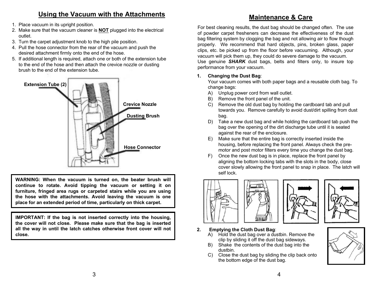 Euro-Pro SHARK SPECTRA DELUXE UV204 User Manual | Page 6 / 6