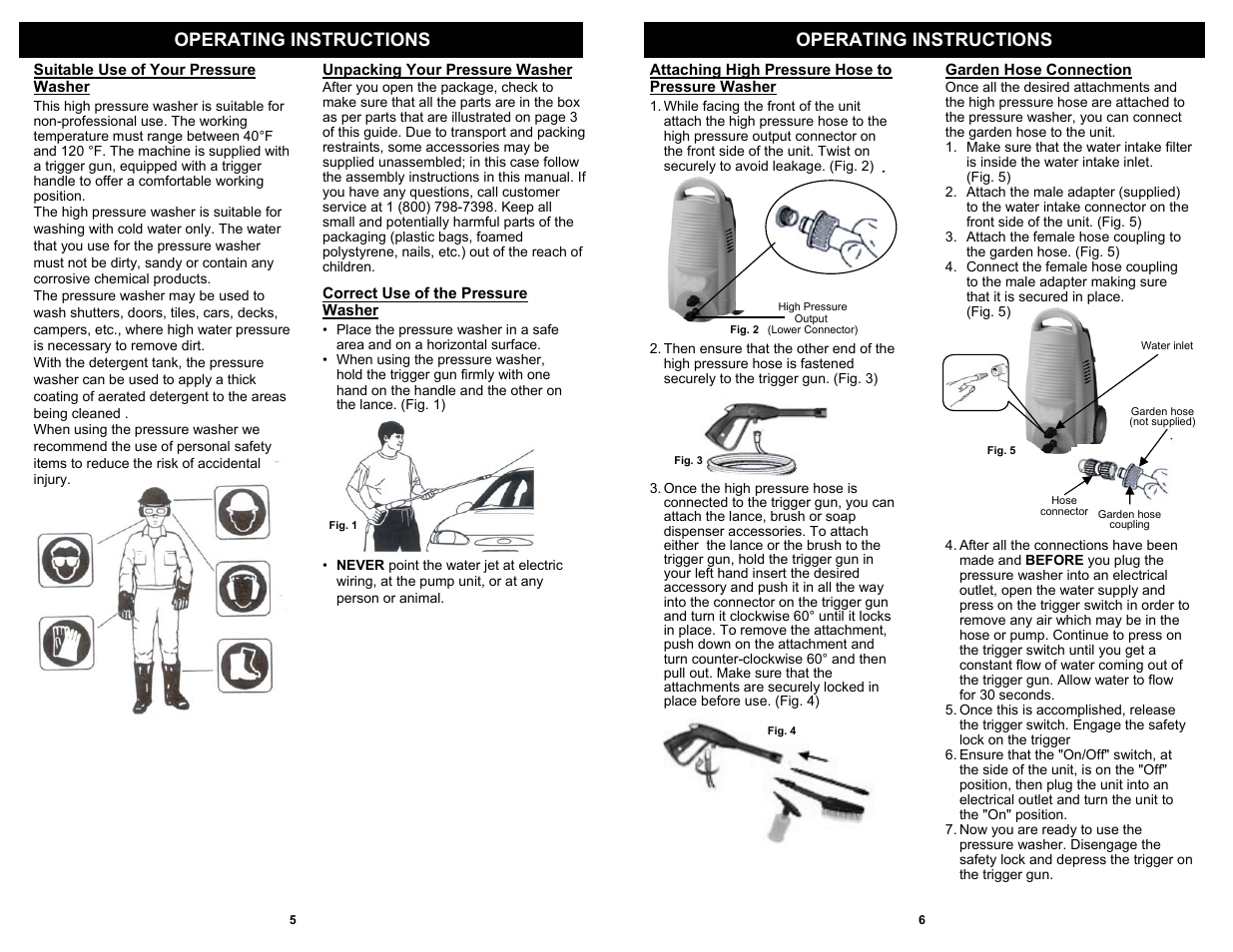 Operating instructions | Euro-Pro X VPW42H User Manual | Page 6 / 6