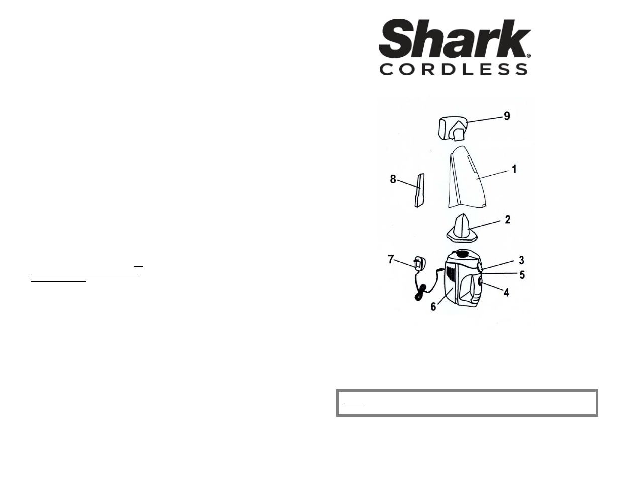 Important safeguards, Save these instructions, For household use only | Warning | Euro-Pro SHARK CORDLESS SV70 User Manual | Page 2 / 9