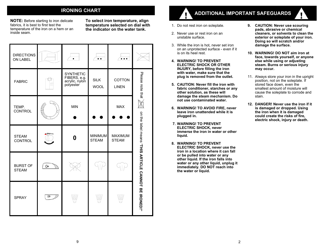 Euro-Pro EP480CS User Manual | Page 3 / 6