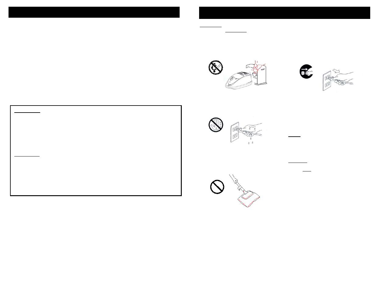 Precautionary measures | Euro-Pro ASPIRADORA PROFESIONAL EP754C User Manual | Page 3 / 16