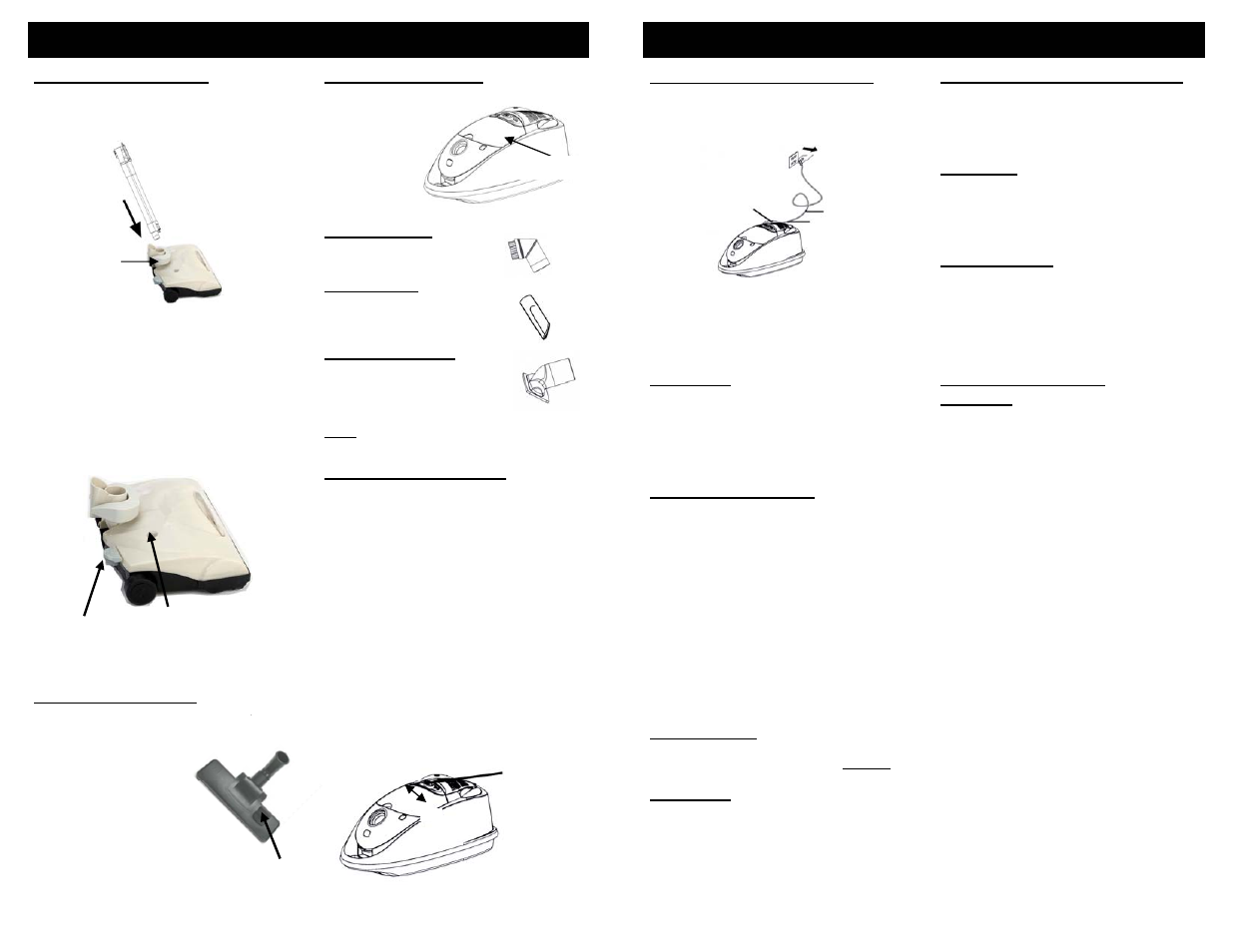 Operating instructions, Consignes d’utilisation | Euro-Pro ASPIRADORA PROFESIONAL EP754C User Manual | Page 6 / 16