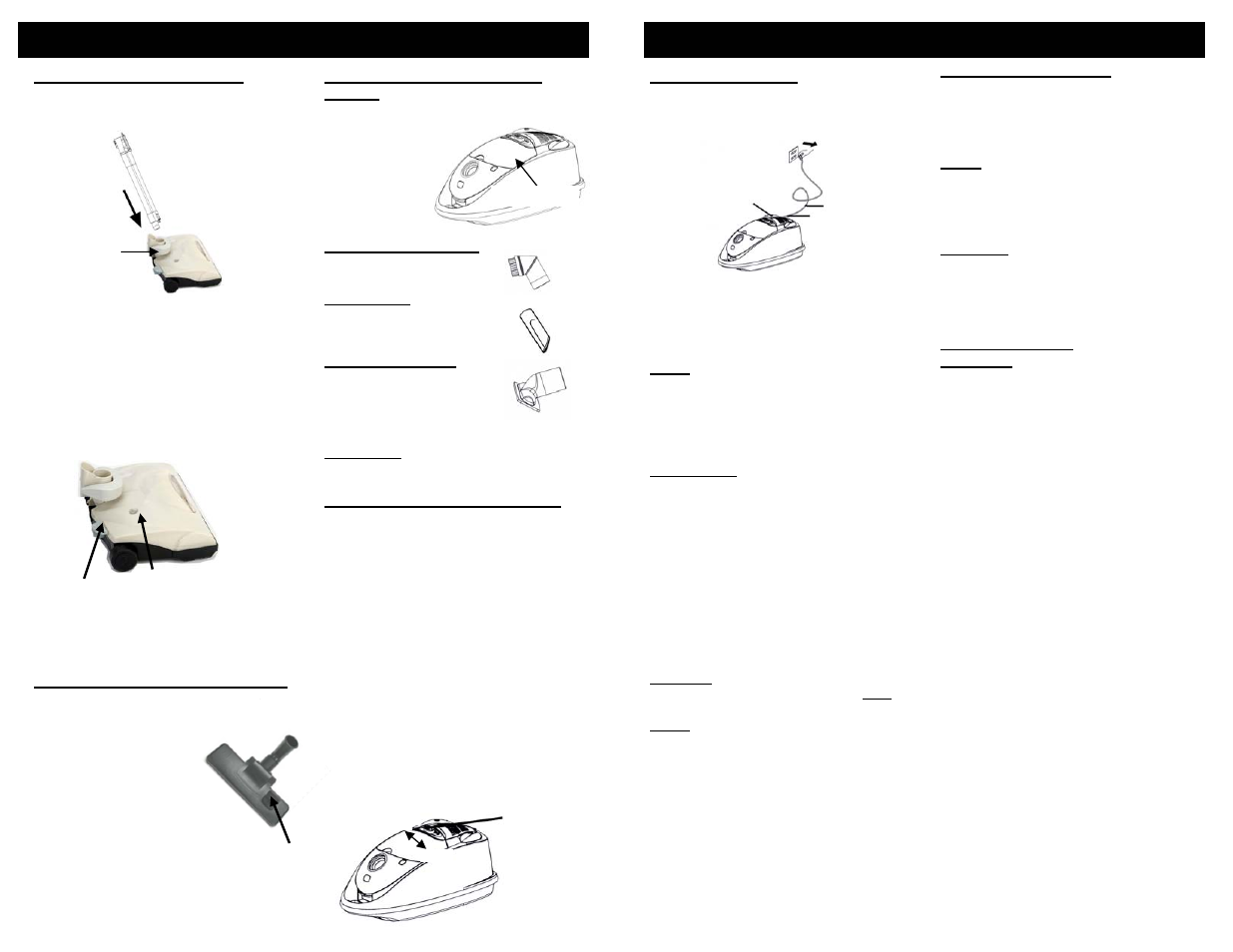 Operating instructions, Consignes d’utilisation | Euro-Pro ASPIRADORA PROFESIONAL EP754C User Manual | Page 7 / 16