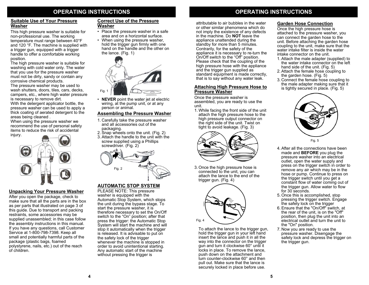 Operating instructions | Euro-Pro VPW40 User Manual | Page 6 / 6