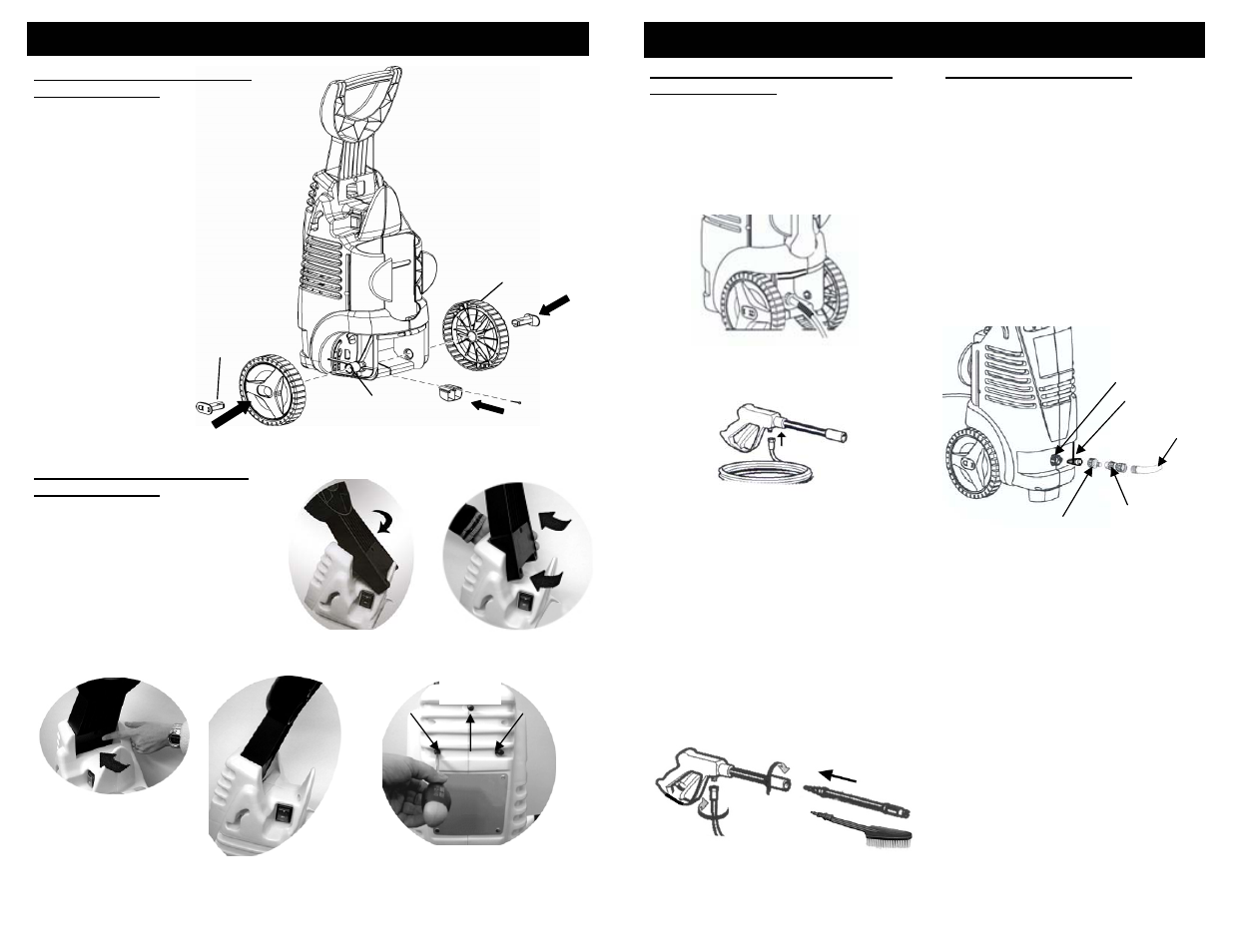 Assembling the pressure washer, Operating instructions | Euro-Pro VPW49HA User Manual | Page 6 / 6