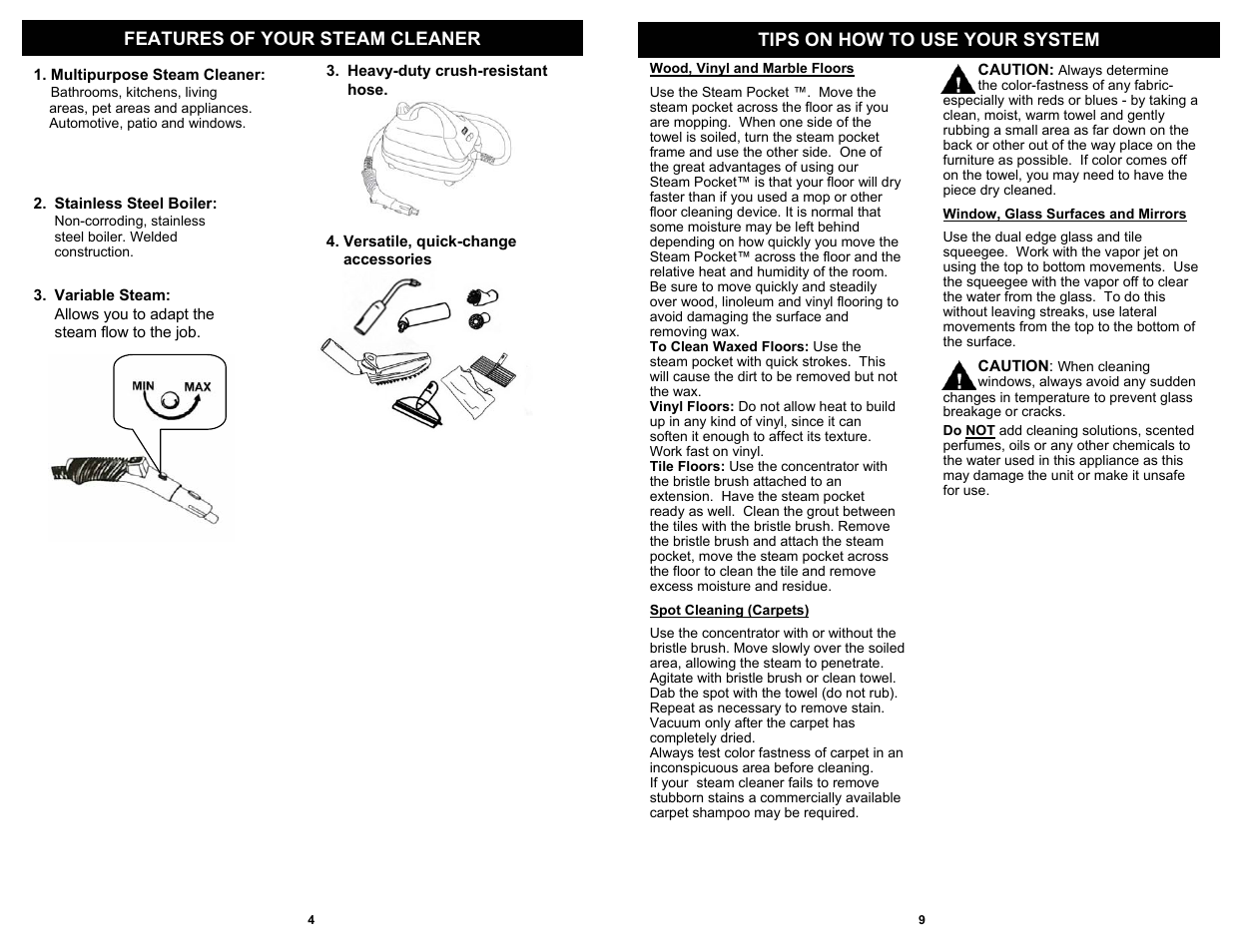 Euro-Pro SC926H User Manual | Page 6 / 8