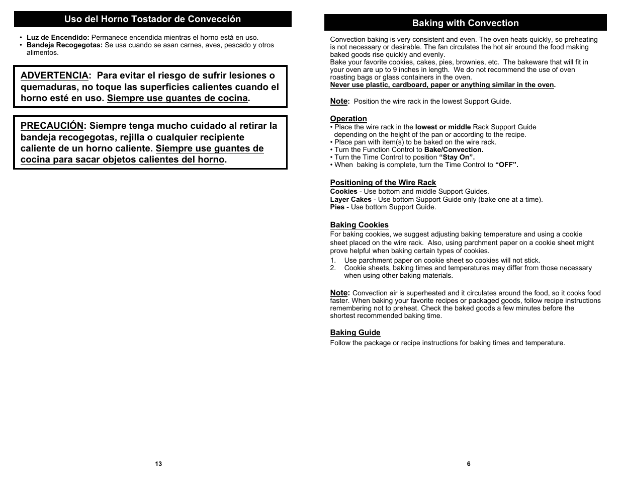 Euro-Pro CONVECTION TOASTER OVEN User Manual | Page 7 / 10