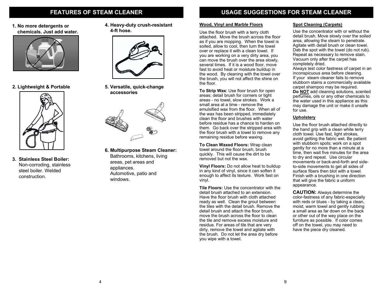 Euro-Pro EP908H User Manual | Page 6 / 8