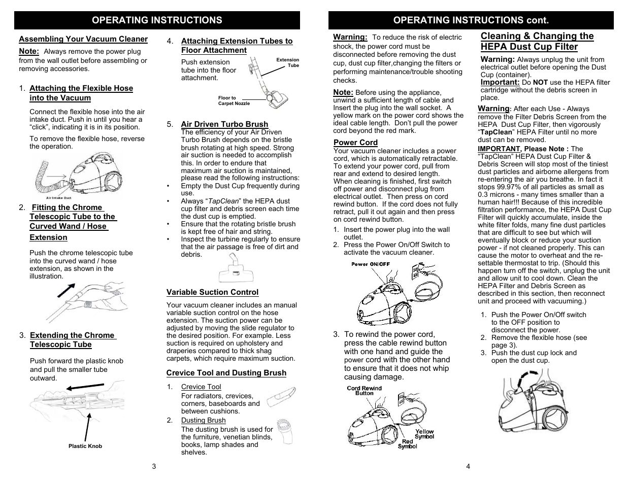 Euro-Pro SHARK EP79 User Manual | Page 6 / 6