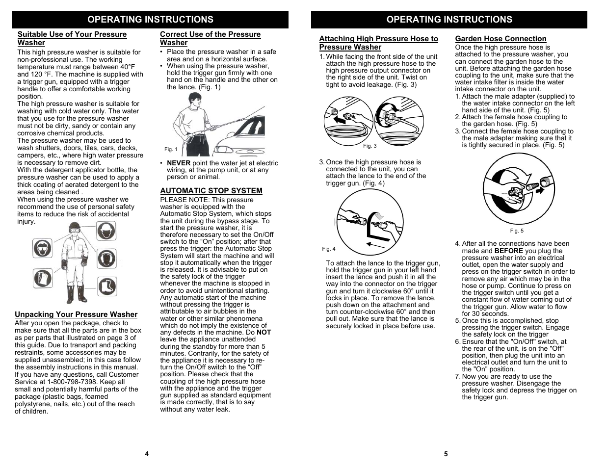 Operating instructions | Euro-Pro VPW38H User Manual | Page 6 / 6