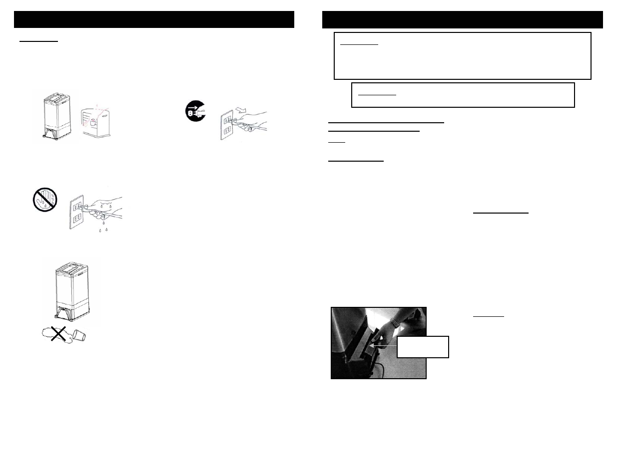 Precautionary measures, Bag and filter instructions | Euro-Pro GC130HS User Manual | Page 4 / 8