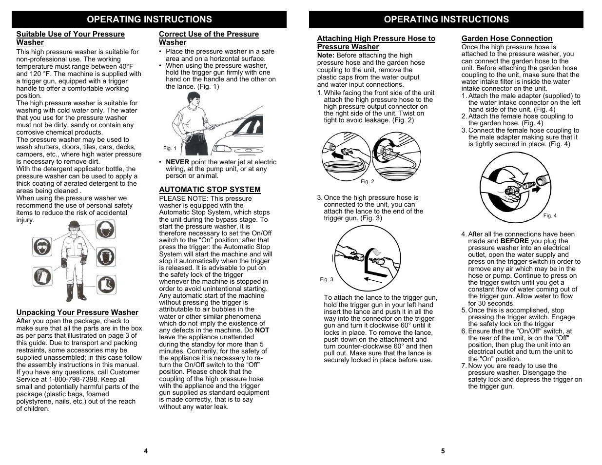 Operating instructions | Euro-Pro EUROPRO VPW41H User Manual | Page 6 / 6