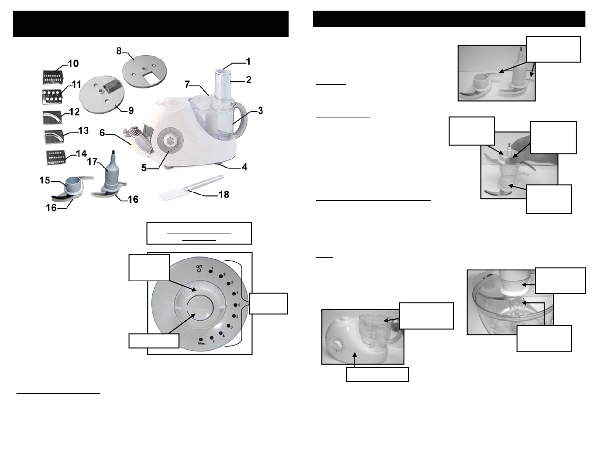 Slide number 3, Assembly instructions | Euro-Pro FP86 User Manual | Page 3 / 6