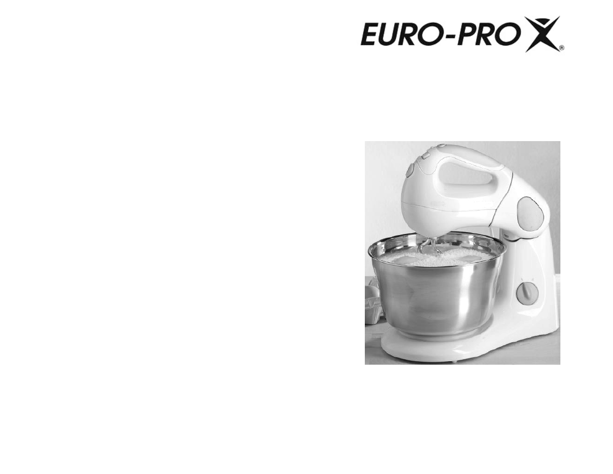 Euro-Pro EP585W User Manual | 5 pages