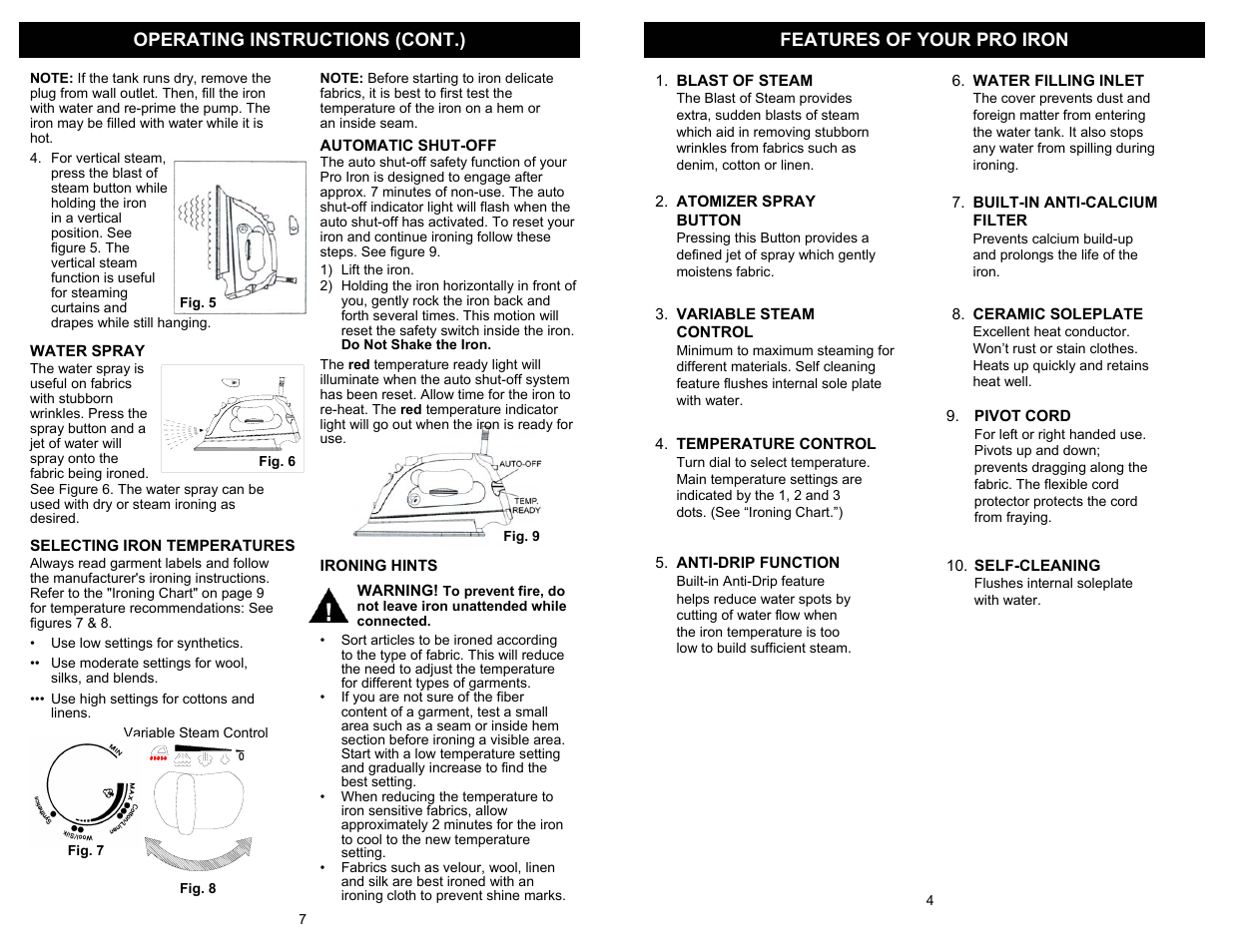 Euro-Pro GI488H User Manual | Page 5 / 6