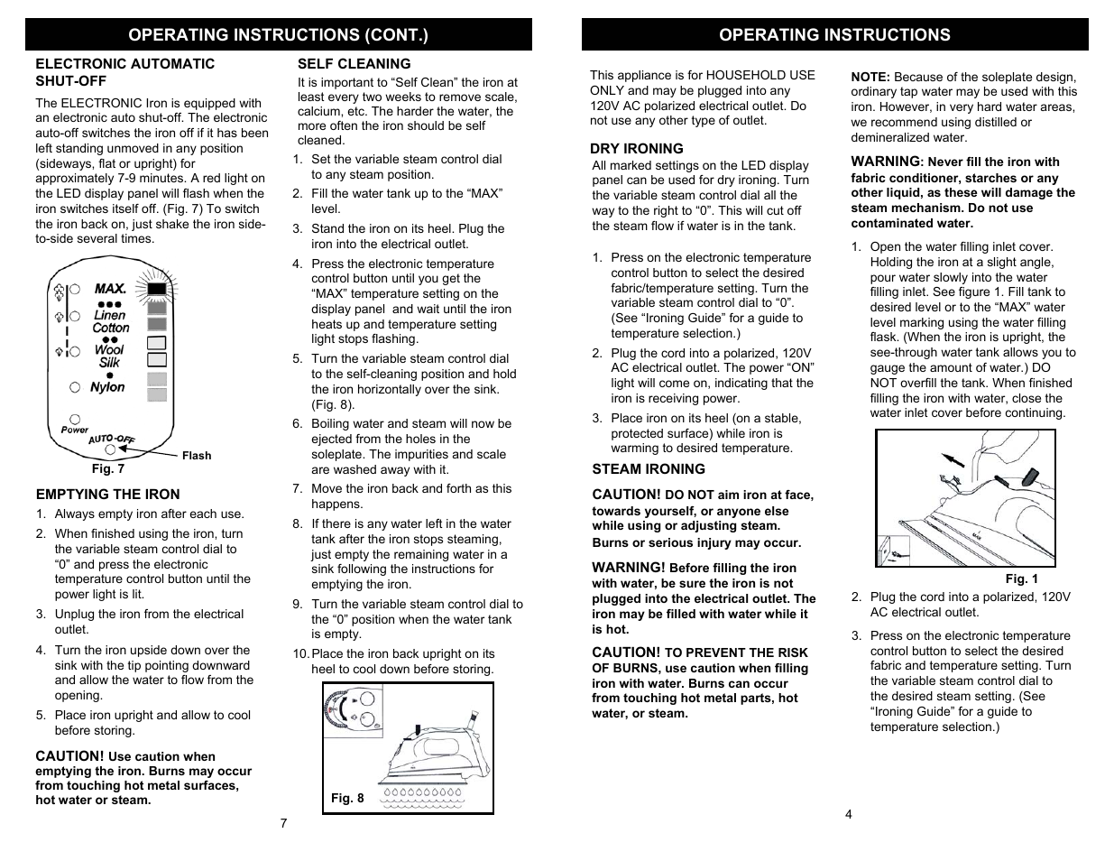 Euro-Pro GI490H User Manual | Page 5 / 6